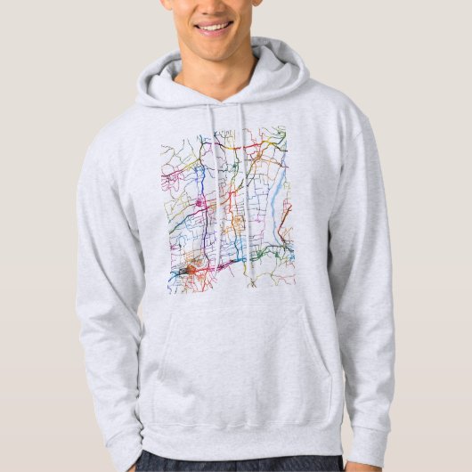 Weinan China City Map Hoodie (Vorderseite)