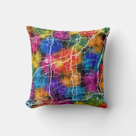 Weinan China City Map Kissen