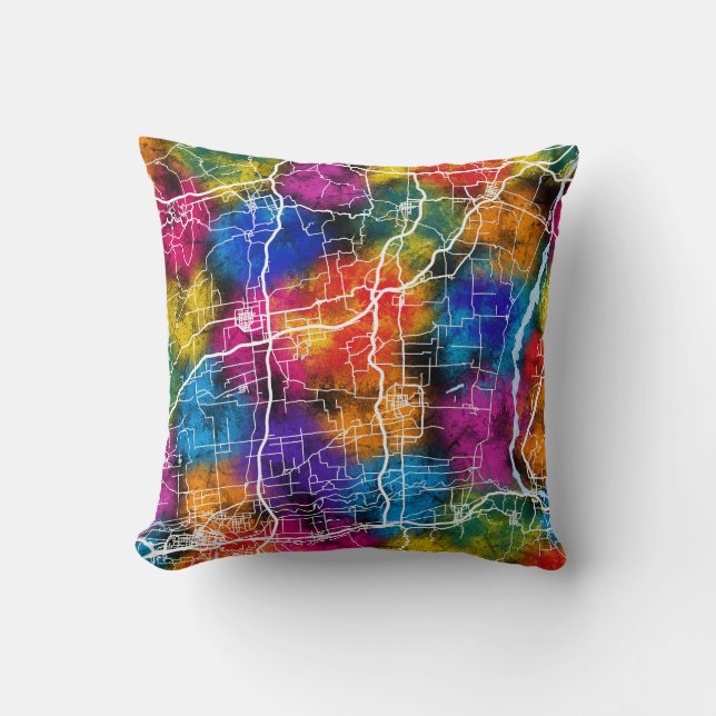 Weinan China City Map Kissen (Vorderseite)