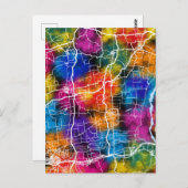 Weinan China City Map Postkarte (Vorne/Hinten)