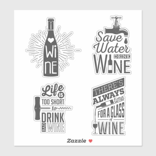 Weinangebot Aufkleber (Blatt)