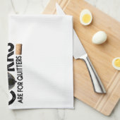 Weinangebot "Corks are for quitters" Geschirrtuch (Viertel Falte)