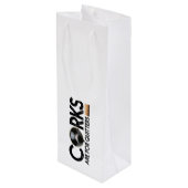 Weinangebot "Corks are for Quitters" Weinpapier Geschenktüte Für Weinflaschen (Rückseite Schrägansicht)
