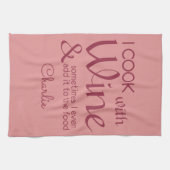 Weinangebot individuelle Name Küchentuch (Horizontal)