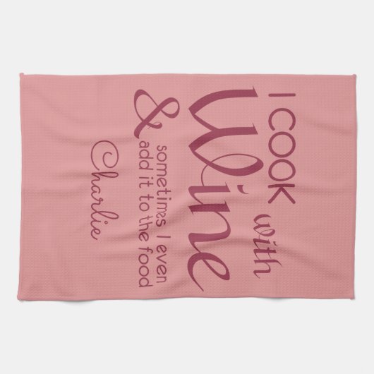 Weinangebot individuelle Name Küchentuch (Horizontal)