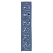 Weinangebot individuelle Name Kurzer Tischläufer (Vorderseite)