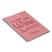 Weinangebot individuelle Name Notebook Notizblock (Rechte Seite)