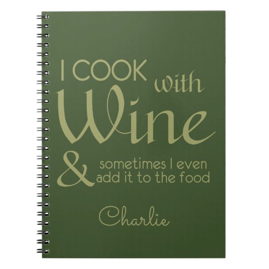 Weinangebot individuelle Name Notebook Notizblock (Vorderseite)