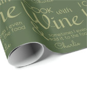 Weinangebot individuelle Name Packpapier (Rolleneckpunkt)