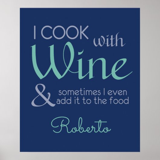 Weinangebot individuelle Name-Plakat Poster (Vorne)