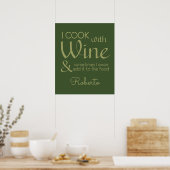 Weinangebot individuelle Name-Plakat Poster (Küche)