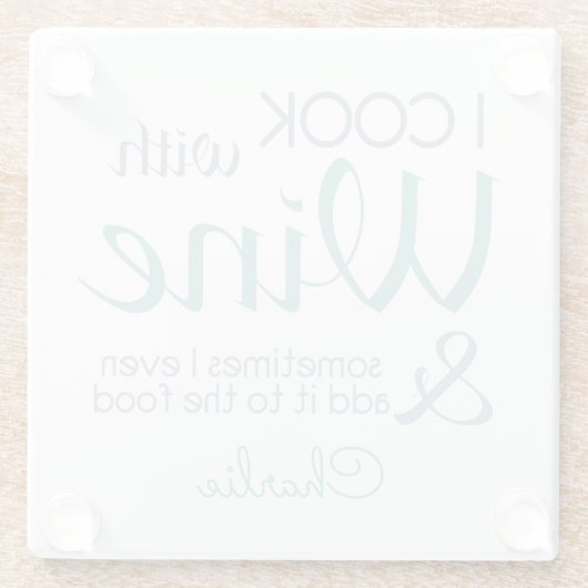 Weinangebot individuelle Name Untersetzer (Rückseite)