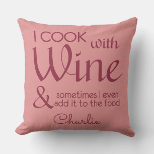 Weinangebot individuelle Name werfen Kissen