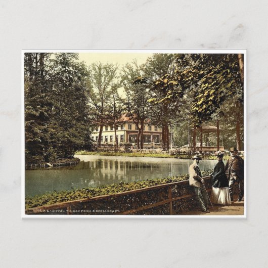 Weinau Pond und Restaurant, Zittau, Sachsen, Deuts Postkarte (Vorderseite)