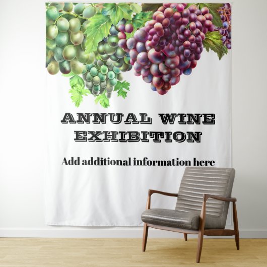 Weinausstellung Weinberg Wandteppich (Beispiel)