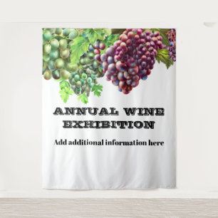 Weinausstellung Weinberg Wandteppich