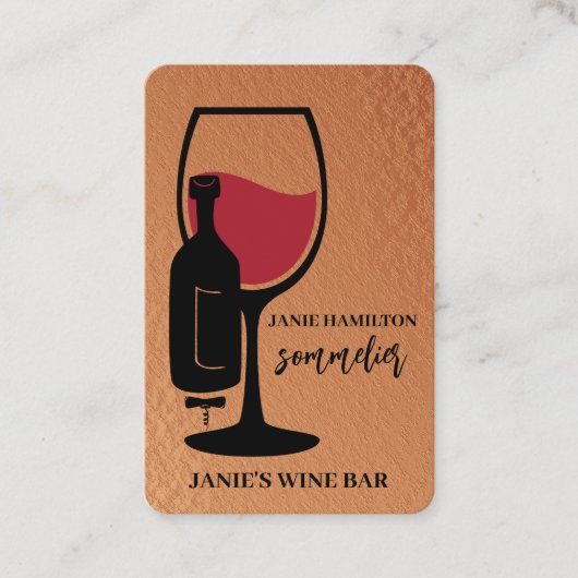 Weinbar QR-Code scannbar Visitenkarte (Vorderseite)