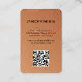 Weinbar QR-Code scannbar Visitenkarte (Rückseite)