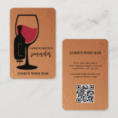 Weinbar QR-Code scannbar Visitenkarte (Vorne/Hinten)