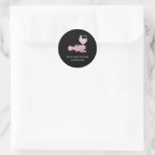 Weinbarkeeper Sommelier Kellnerin Roségold Runder Aufkleber (Tasche)