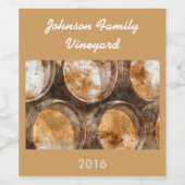 Weinbarrel individualisierbares Weinetikett (Einzelnes Label)