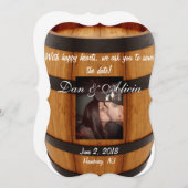 Weinbarrel Save the Date (Vorne/Hinten)