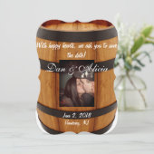 Weinbarrel Save the Date (Stehend Vorderseite)