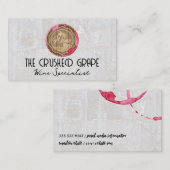 Weinbarrel und Stain | Marmorstein Visitenkarte (Vorne/Hinten)