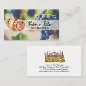 Weinbarrel und Weinberg Anwesen Visitenkarte (Vorne/Hinten)