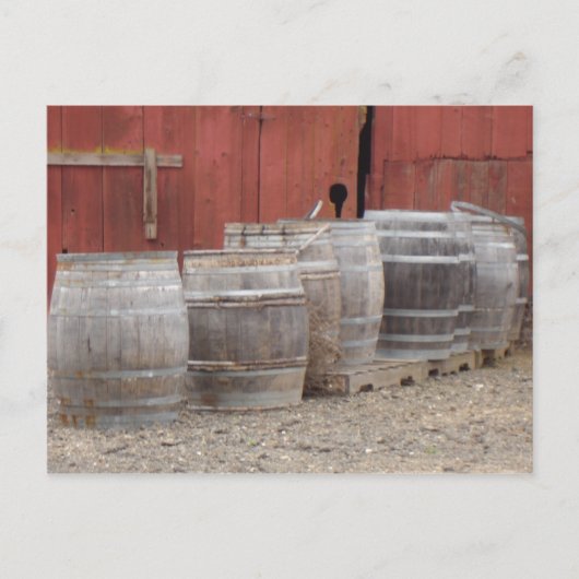 Weinbarrels Postkarte (Vorderseite)