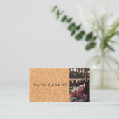 Weinbarrels | Trauben | Flasche | Kork Visitenkarte (Stehend Vorderseite)