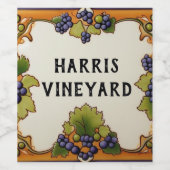 Weinbau Individuelle Name Tafel Zeichen Weinetikett (Einzelnes Label)