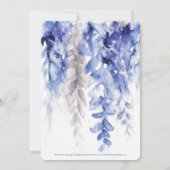 Weinbau Winterhochzeit Abend Empfang blau grau Einladung (Rückseite)