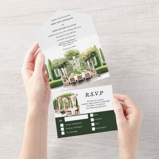 Weinbauernhof Formales Speisepoplar All In One Einladung (Abreißen)