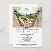 Weinbauernhof Toskana Hochzeit Einladung (Vorne/Hinten)