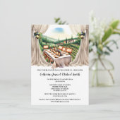 Weinbauernhof Toskana Hochzeit Einladung (Stehend Vorderseite)