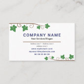 Weinbaukarte mit Weingärtnerei Visitenkarte (Vorderseite)