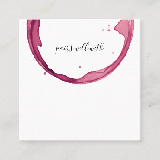 Weinbaukarten Quadratische Visitenkarte (Vorderseite)