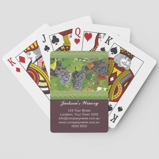 Weinbaukarten Spielkarten (Rückseite)