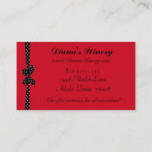 Weinbaukarten Visitenkarte (Rückseite)