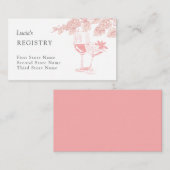 Weinbaukarton Champagner Retro Brautparty Register Begleitkarte (Vorne/Hinten)