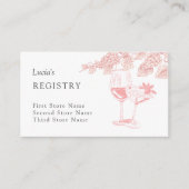 Weinbaukarton Champagner Retro Brautparty Register Begleitkarte (Vorderseite)