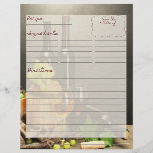 Weinbaurecipe Beilagen (Vorderseite)