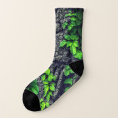 Weinbedeckte Baumrinde graugrün Socken (Links - Außen)