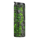 Weinbedeckte Baumrinde grün braun Thermosbecher (Nach rechts gedreht)