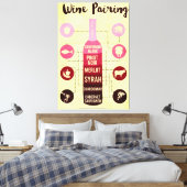 Weinbegleiter Lebensmittel- und Weinvergnügen Leinwanddruck (Insitu (Schlafzimmer))