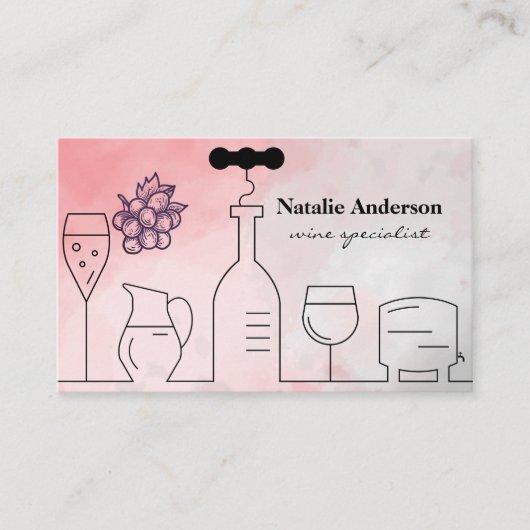 Weinbehälter Visitenkarte (Vorderseite)