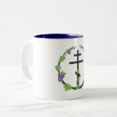 Weinberg der Lord Coffee Tasse mit Lila Innenhof (Vorderseite Links)