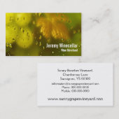 Weinberg des weißen Weins Visitenkarte (Vorne/Hinten)
