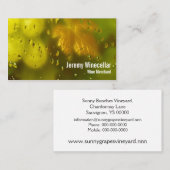 Weinberg des weißen Weins Visitenkarte (Vorne/Hinten)